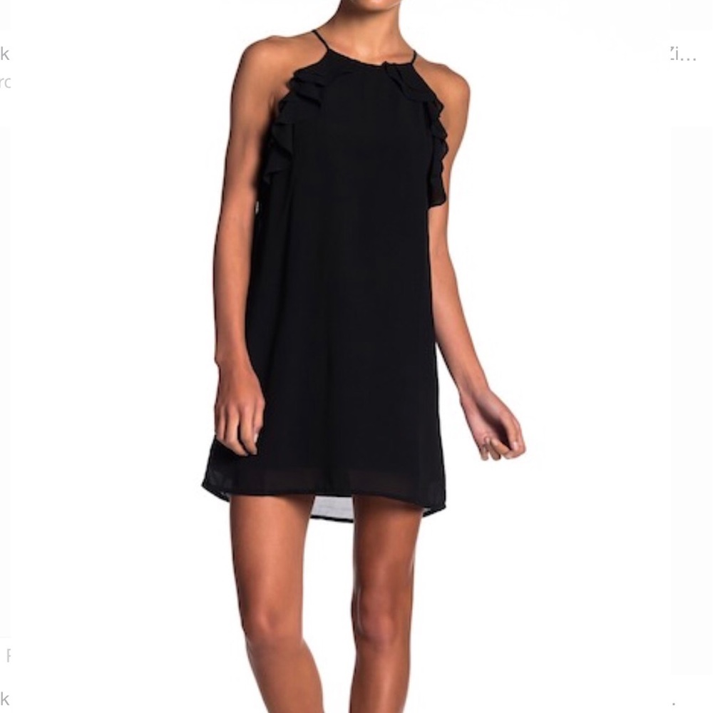 Black ruffle dress